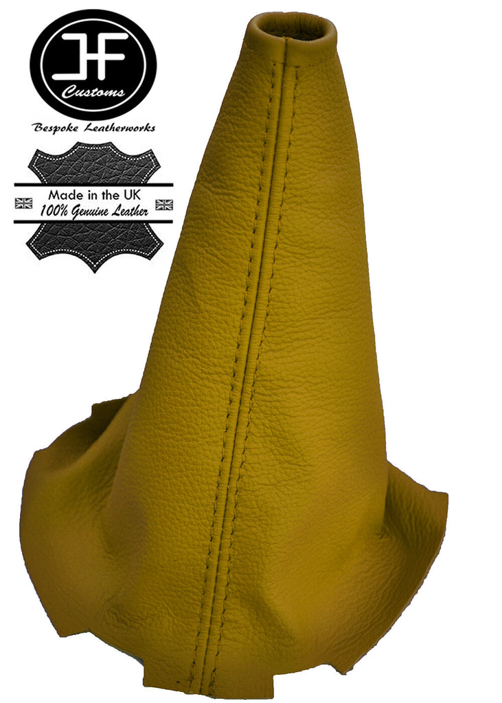 YELLOW LEATHER MANUAL GEAR GAITER FITS PEUGEOT 107 CITROEN C1 TOYOTA AYGO 09-14