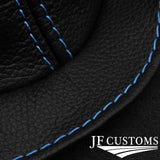 FITS FORD ESCORT MK1 MK2 L BLUE STITCH LEATHER GEAR GAITER RUBBER REPLACEMENT