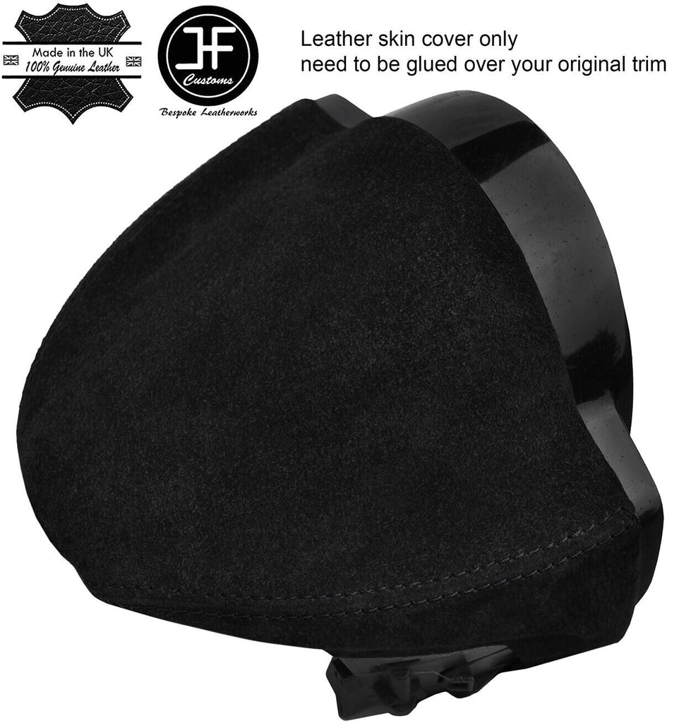 BLACK STITCH SPEEDO CLUSTER HOOD SUEDE COVER FITS SMART FORTWO 451 07-14