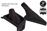 RED STITCH TOP GRAIN GAITERS LEATHER FITS AUDI COUPE GT B2 QUATTRO UR 85-87