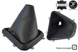 BLUE STITCH LEATHER GEAR GAITER WITH PLASTIC FRAME FOR FREELANDER 2 LR2 06-14