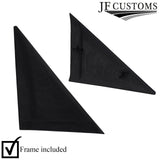 L GREY ST 2X WING MIRROR DOOR TRIM COVER+PLASTIC FRAMES FITS NISSAN SKYLINE R33