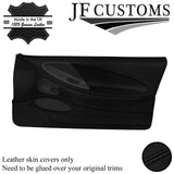 BLACK STITCH ITALIAN LEATHER 2X FULL DOOR CARD COVERS FITS FORD MUSTANG 94-98