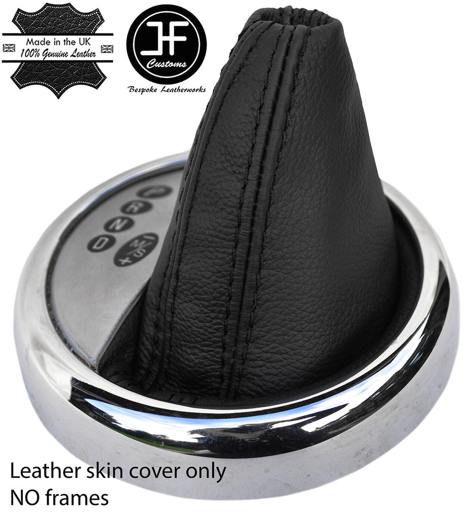 BLACK & BLACK STRIPE LEATHER AUTOMATIC GEAR GAITER FOR BMW MINI R52 R53 01-06