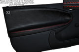 RED STITCH 2X FRONT DOOR CARD TRIM SKIN COVER FITS MG ZR ROVER 25 99-05 3 DR
