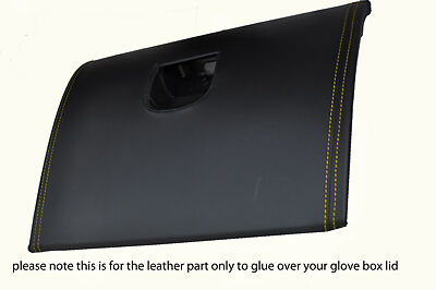 yellow stitch FITS MAZDA RX8 03-11 GLOVE BOX LID LEATHER COVER GLUE NEEDED