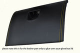 yellow stitch FITS MAZDA RX8 03-11 GLOVE BOX LID LEATHER COVER GLUE NEEDED