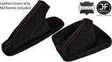 RED & TRI STITCH SUEDE GEAR HANDBRAKE GAITER FITS BMW E90 E91 E92 E93 CUSTOM NEW