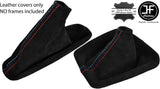 BLACK & TRI STITCH SUEDE GEAR HANDBRAKE GAITER FITS BMW E90 E91 E92 E93