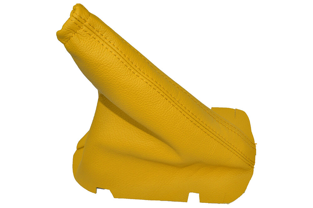 YELLOW LEATHER FITS VAUXHALL OPEL CORSA C COMBO 2000-2006 HANDBRAKE GAITER