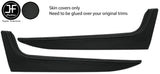 BLACK STITCH 2X DOOR POCKET TRIM CARBON VINYL COVERS FOR SMART ROADSTER 452