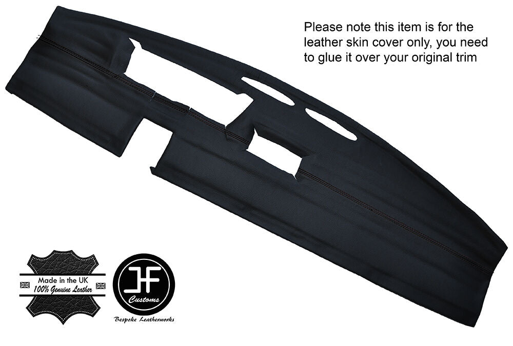 BLACK STITCHING DASH DASHBOARD LEATHER COVER FITS FIAT 126 CLASSIC CUSTOM NEW