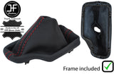 RED STITCH LEATHER AUTOMATIC GEAR GAITER WITH PLASTIC FRAME FOR BMW E46 99-05