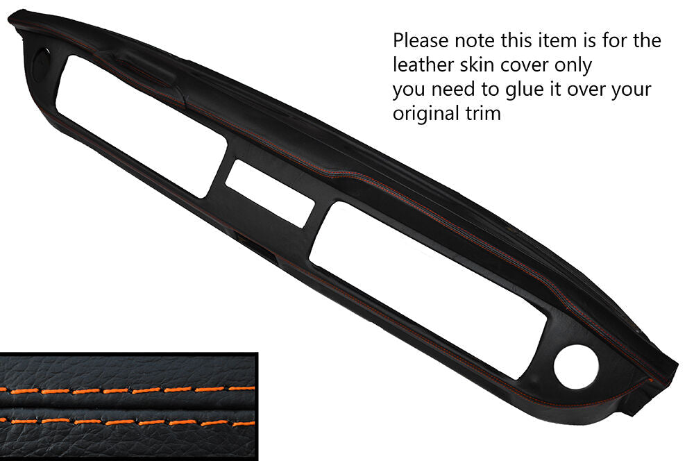 ORANGE STITCHING DASH DASHBOARD LEATHER COVER FITS VW T2 TYPE 2 CAMPER VAN 1976+