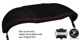 RED STITCHING BINNACLE SPEEDO HOOD REAL SUEDE COVER FITS JAGUAR F TYPE 12-17