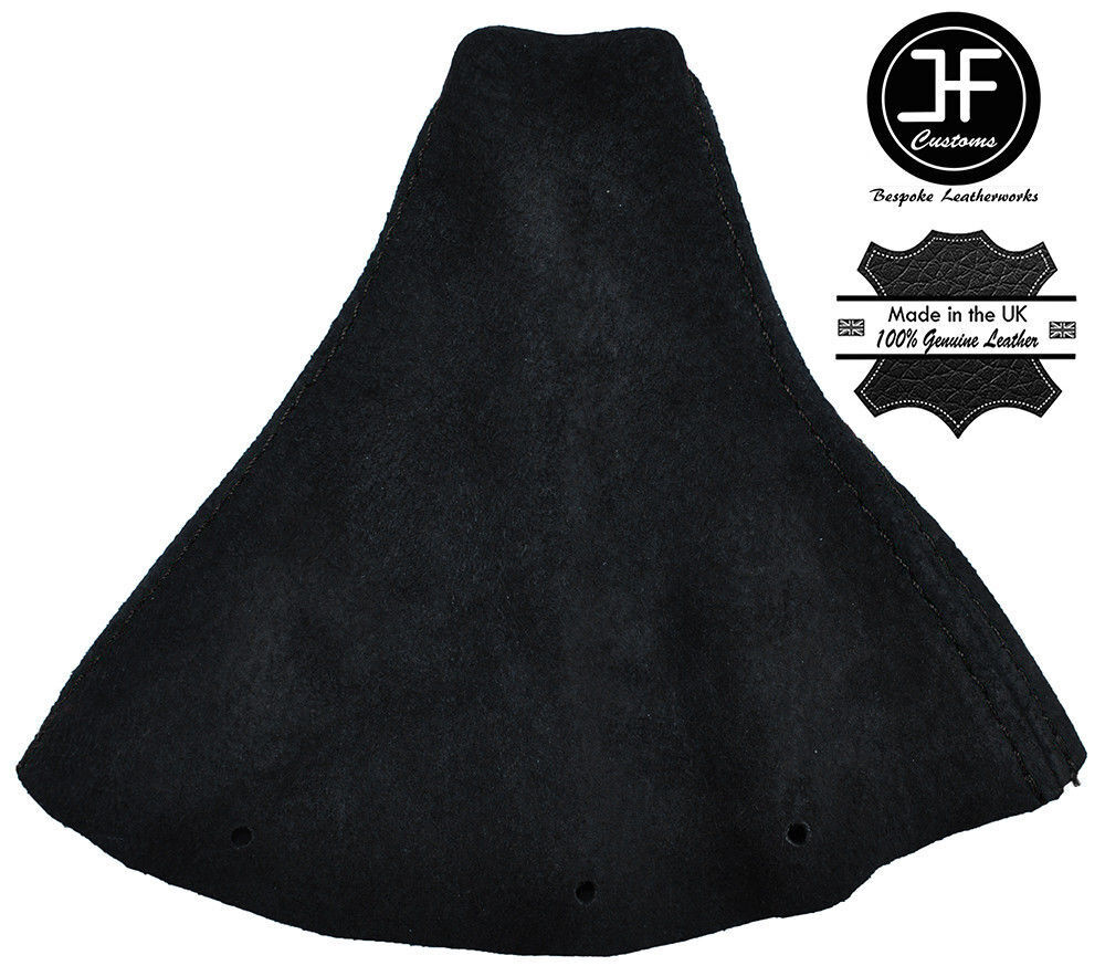 BLACK STITCH FITS AUDI TT COUPE 1996-2002 BLACK SUEDE GEAR GAITER COVER