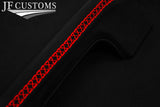 RED LUX-STITCH LEATHER DASH HANDLE + SCREW CAPS FOR LAND ROVER DEFENDER 07-16
