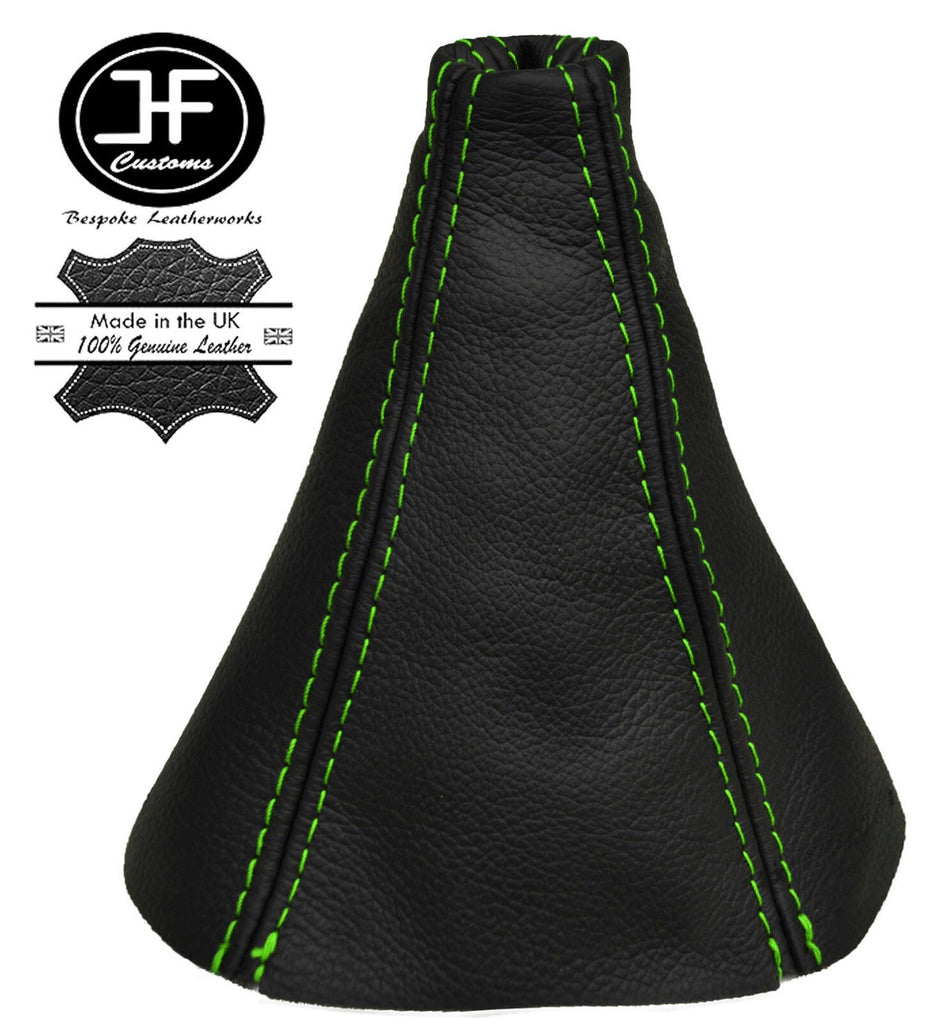 GREEN STITCH REAL LEATHER MANUAL GEAR GAITER FITS SKODA RAPID 2012-2016