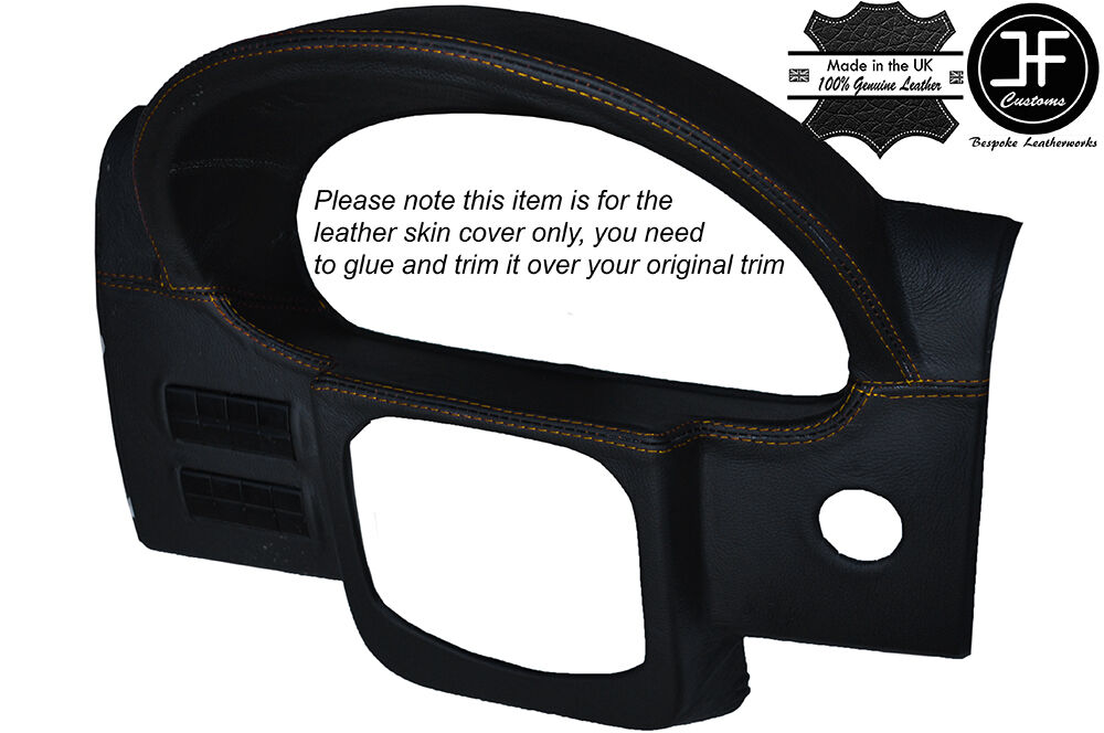 YELLOW STITCH SPEEDO DASH TRIM LEATHER COVER FITS MERCEDES SPRINTER MK2 II 06-15