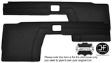 BLACK STITCHING 2X FRONT DOOR CARD TRIM LEATHER COVERS FITS BMW E24 HIGHLINE