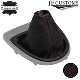 FITS HYUNDAI I10 2013-2021 D RED STITCH LEATHER GEAR GAITER + PLASTIC FRAME