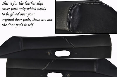 white stitch FITS MAZDA MX5 MK1 MIATA 89-97 2X DOOR CARD PADS LEATHER COVERS