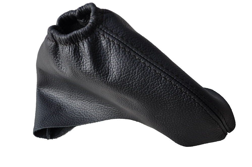 BLACK DOUBLE STTCH FITS JAGUAR X TYPE LEATHER HANDBRAKE GAITER 2001-2009