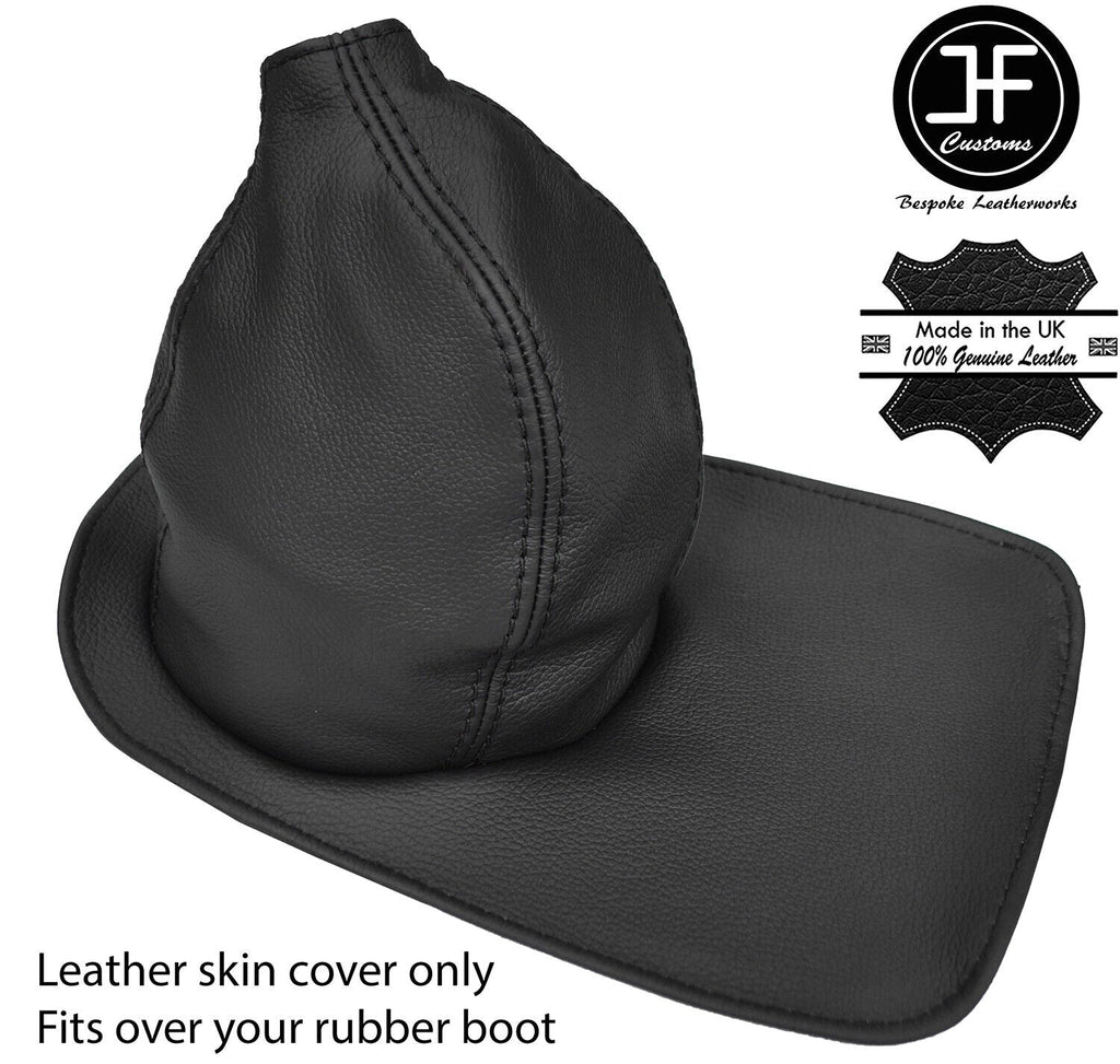 BLACK STITCHING MANUAL LEATHER GEAR GAITER OVER RUBBER FITS IVECO DAILY 90-99