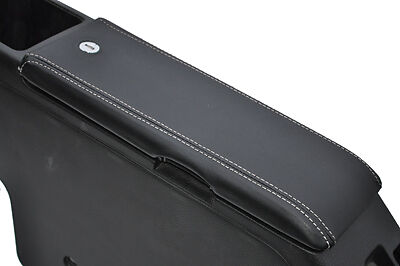 FITS DAIHATSU COPEN BLACK LEATHER ARMREST COVER white CUSTOM NEW MADE IN UK