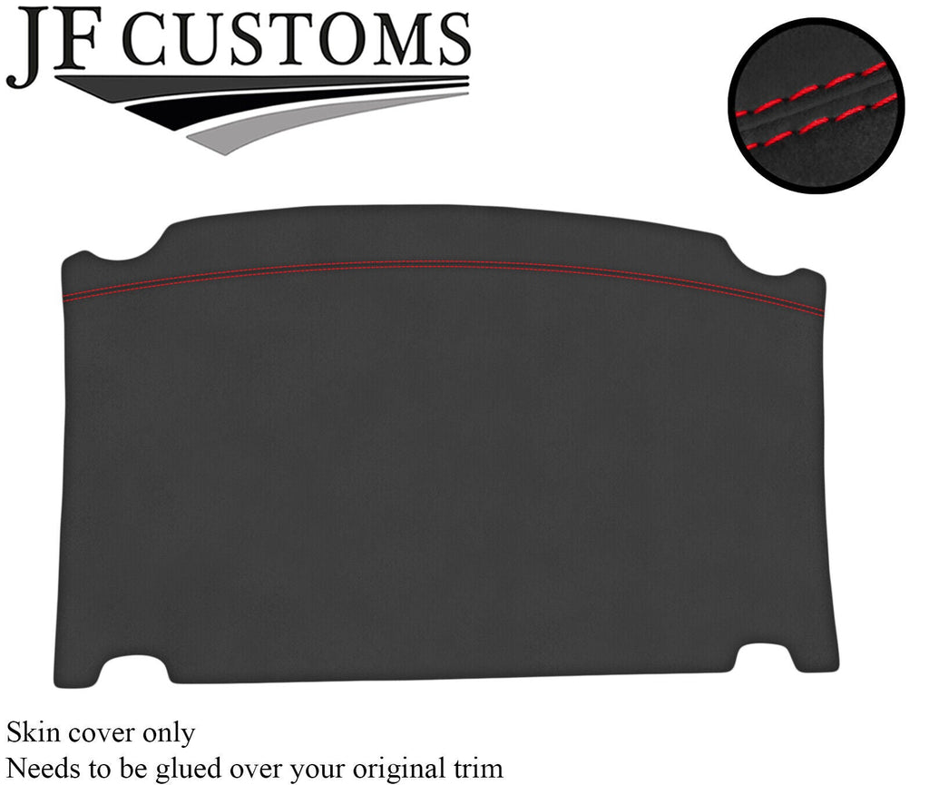 RED STITCH TARGA ROOF HEADLINING DARK GREY LUXE COVER FITS TOYOTA SUPRA MK3