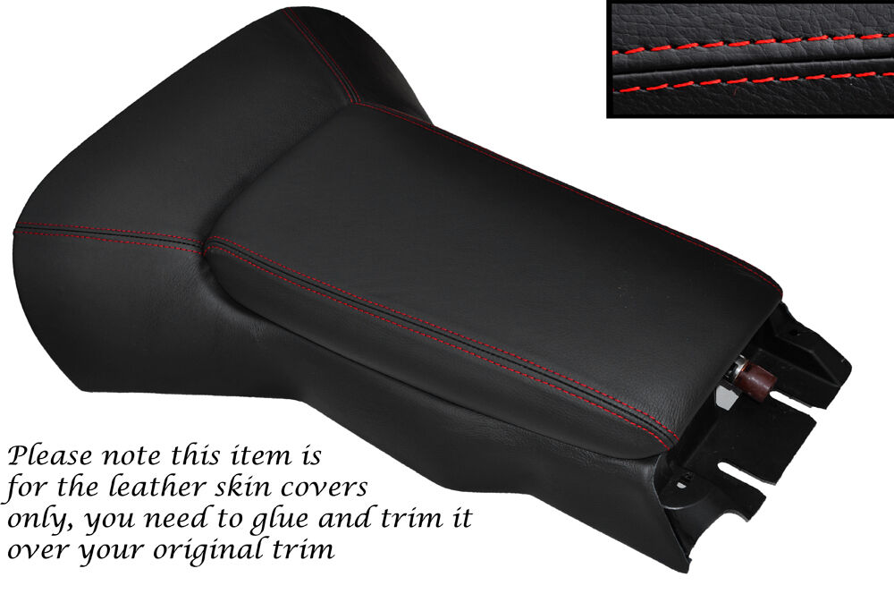 RED STITCH CENTRE CONSOLE COVER + ARMREST COVER FITS CORVETTE C5 1997-2004