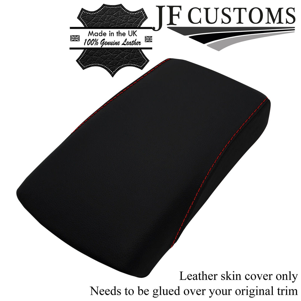 RED STITCH TOP GRAIN LEATHER ARMREST COVER FITS NISSAN X TRAIL MK3 T32 14-17