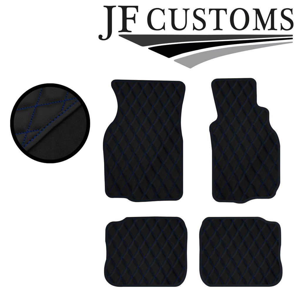 BLUE DIAMOND STITCH VINYL 4X TAILORED FLOOR MAT CARPETS FOR MITSUBISHI EVO 4 5 6