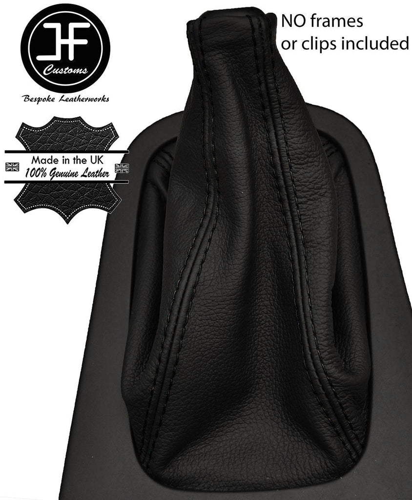 BLACK STITCH GEAR GAITER REAL LEATHER FOR ROVER 400 1995-2000 5 DOOR HATCBACK
