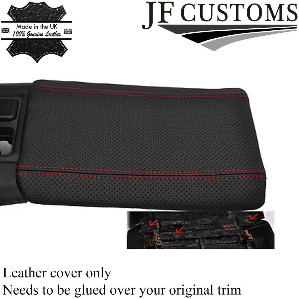 FITS HONDA S2000 2004-2009 ARMREST COVER IN PERFORATED LEATHER RED STITCH