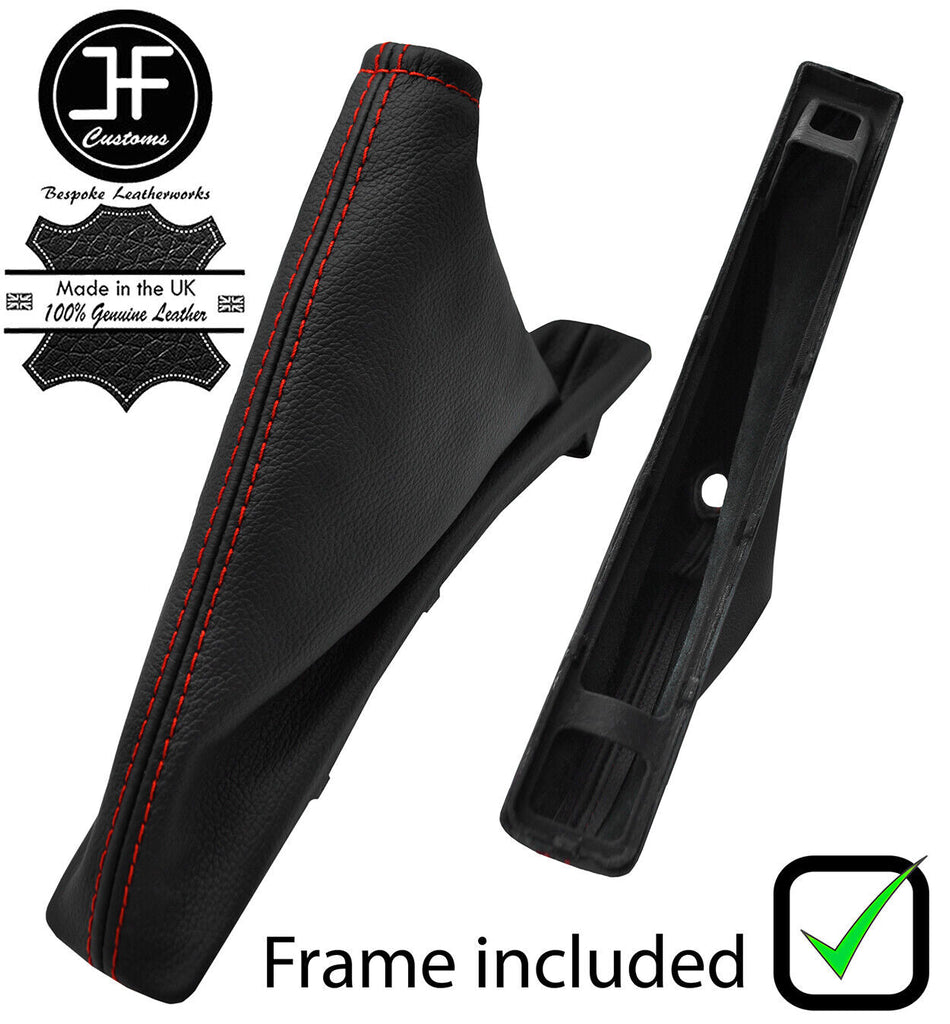 RED STITCH LEATHER HANDBRAKE+PLASTIC FRAME FOR VAUXHALL ZAFIRA C TOURER 12-17