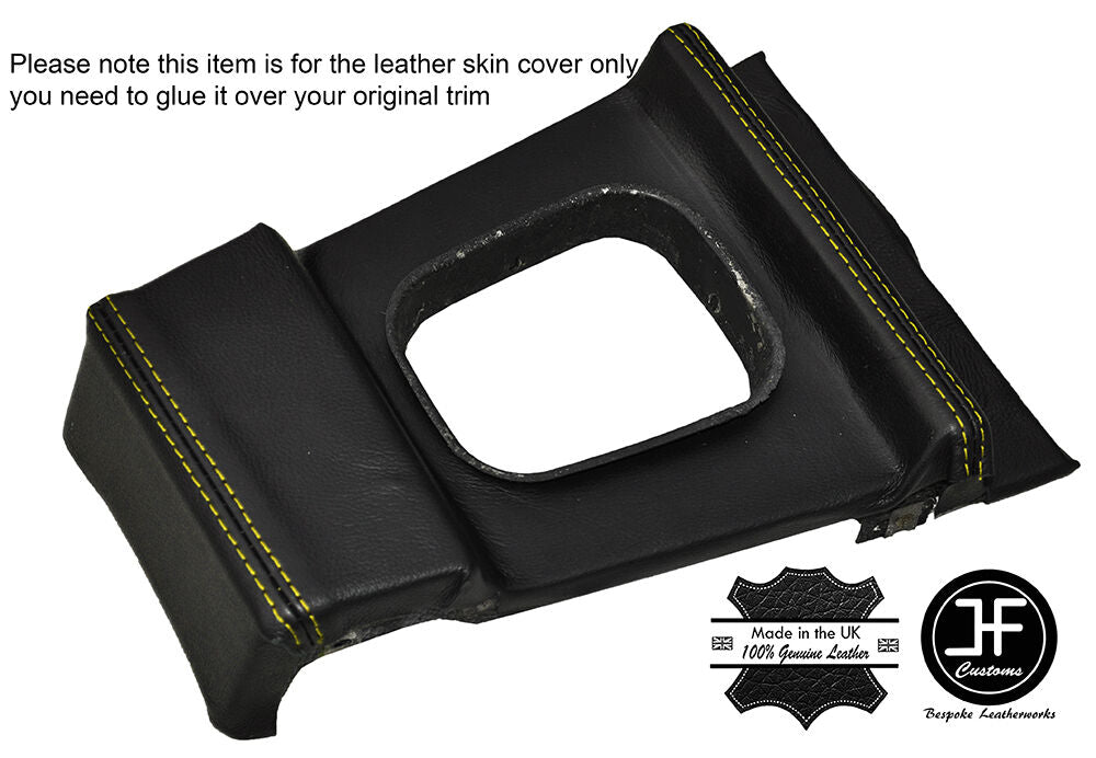YELLOW STITCHING MANUAL GEAR SURROUND LEATHER COVER FITS BMW E10 2002 1802 Tii