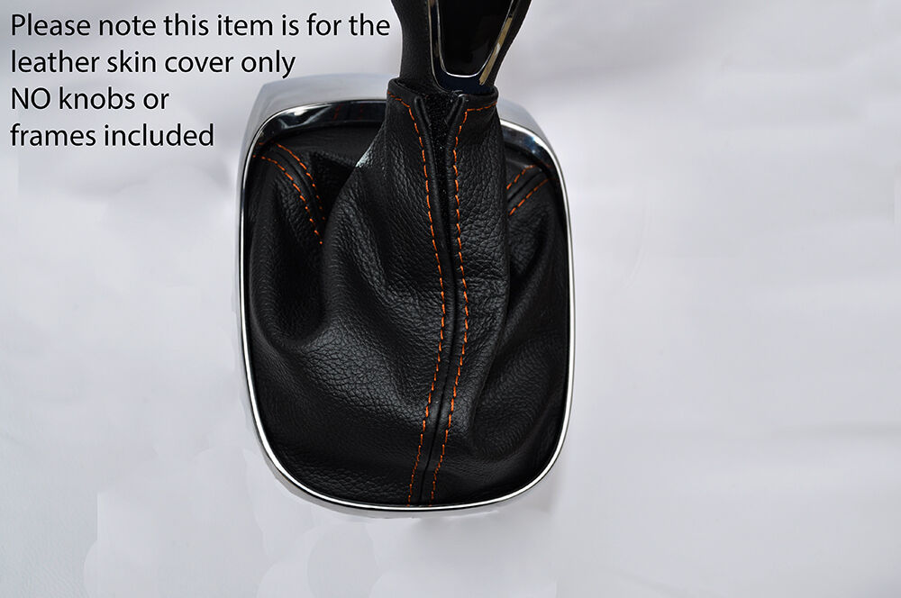ORANGE STITCHING LEATHER MANUAL GEAR GAITER FITS VAUXHALL OPEL MOKKA 2012-2016