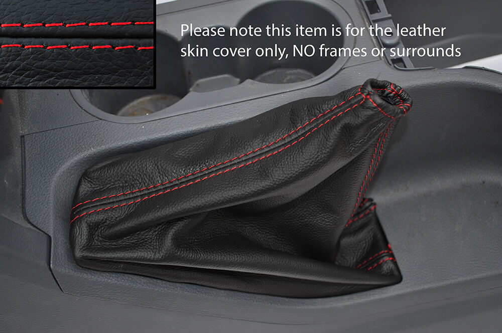 RED STITCHING LEATHER SKIN HANDBRAKE GAITER FITS FORD RANGER 2012-2015