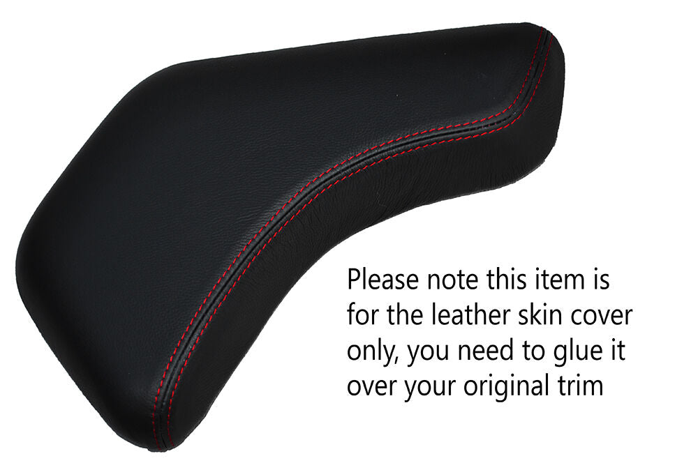 RED STITCH 2X HEADRES PILLAR TRIM LEATHER COVERS FITS SMART FORTWO 450 98-07
