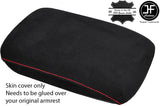 RED STITCHING REAL SUEDE ARMREST LID COVER FITS LEXUS RX350 RX450h 2010-2015