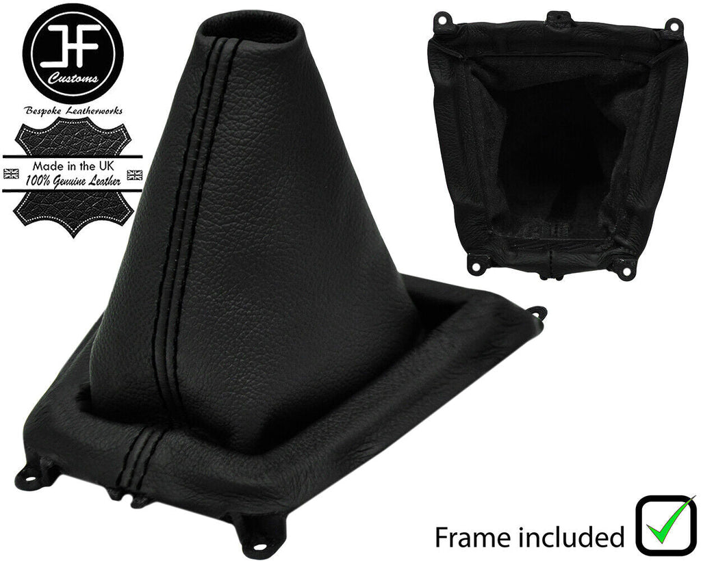 BLACK STITCH LEATHER MANUAL GEAR GAITER+PLASTIC FRAME FITS MAZDA MX3 MX-3 91-98