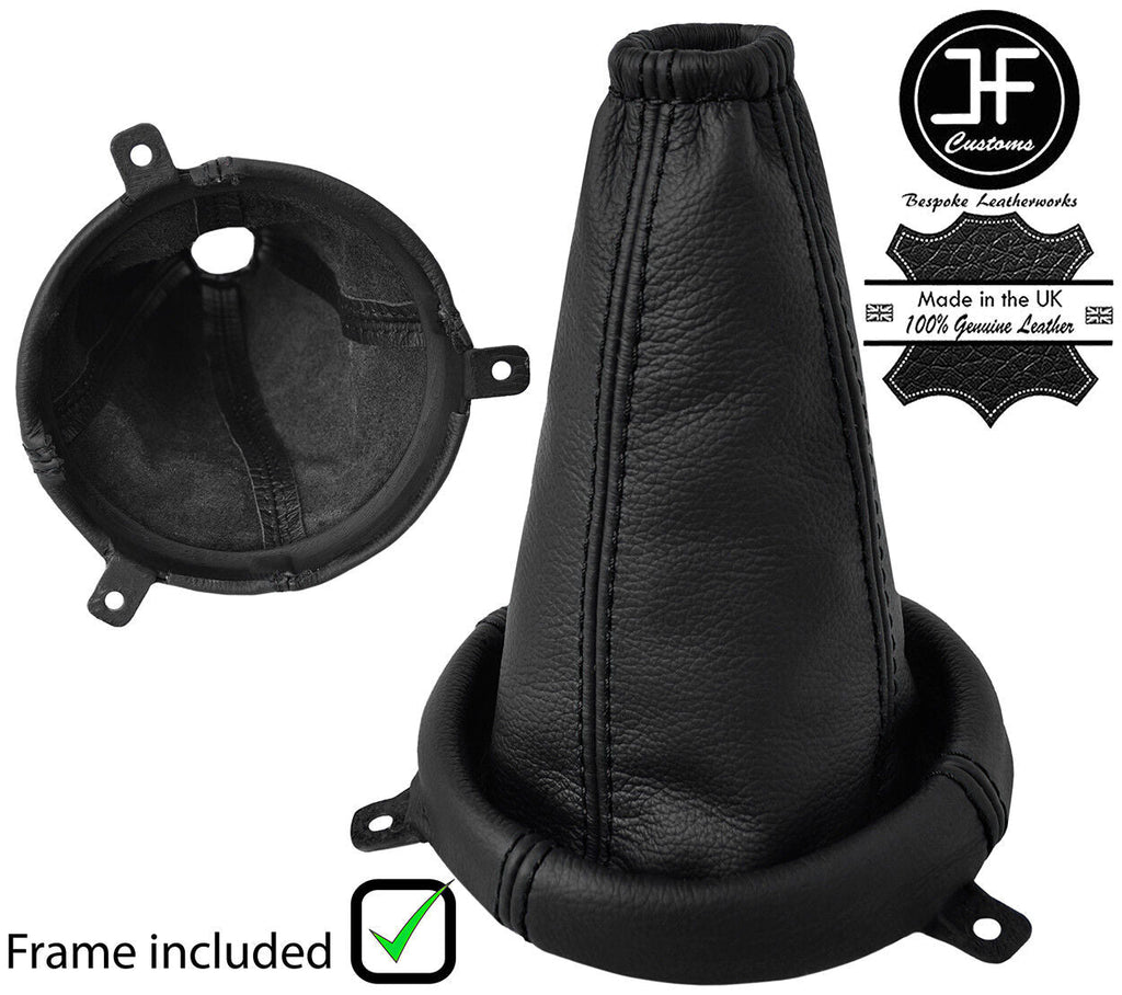 BLACK STITCH LEATHER MANUAL GEAR+PLASTIC FRAME FITS CHEVROLET MATIZ 05-11