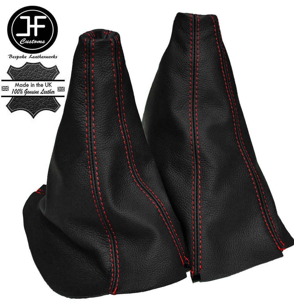 RED STITCH GEAR + HI LOW GAITER FITS NISSAN TERRANO II 1999-2006 REAL LEATHER