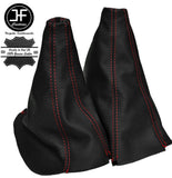 RED STITCH GEAR + HI LOW GAITER FITS NISSAN TERRANO II 1999-2006 REAL LEATHER