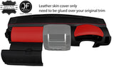 BLACK & RED REAL LEATHER DASH DASHBOARD COVER FITS NISSAN NAVARA D40 2006-15