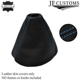 BLUE STITCH FITS HONDA CIVIC FK2 S TYPE S MK8 2006 TO 2012 GEAR GAITER LEATHER