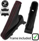 RED STITCH LEATHER HANDBRAKE+PLASTIC FRAME FOR VAUXHALL ASTRA G MK4 98-05