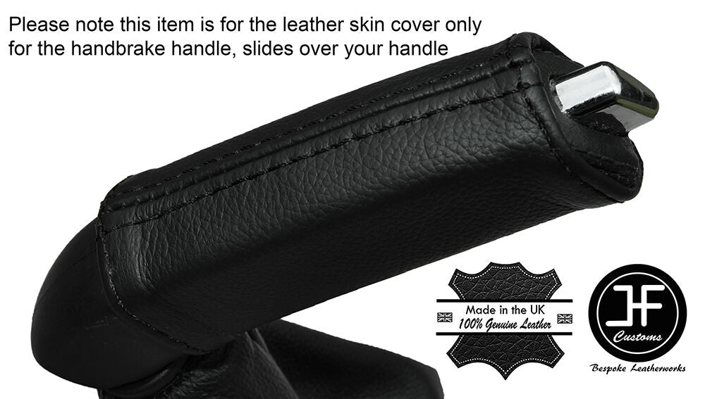 BLACK STITCHING HANDBRAKE HANDLE LEATHER COVER FITS CITROEN C4 II MK2 2011-2015