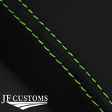 LIGHT GREEN STITCH SUEDE ARMREST LID COVER FITS VW POLO 2017-2022 CUSTOM NEW